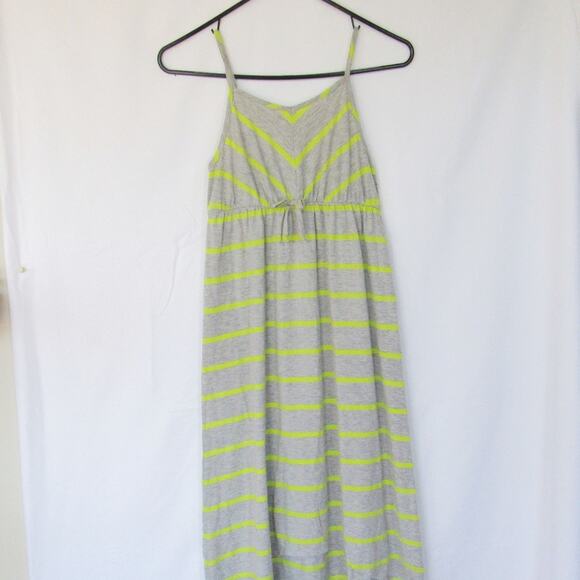 Circo Girls Girls Gray yellow Striped Spaghetti Strap Jersey Dress Size L - Picture 1 of 3